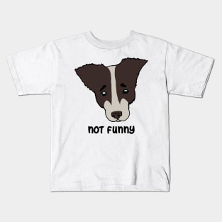 not funny. sad dog Kids T-Shirt